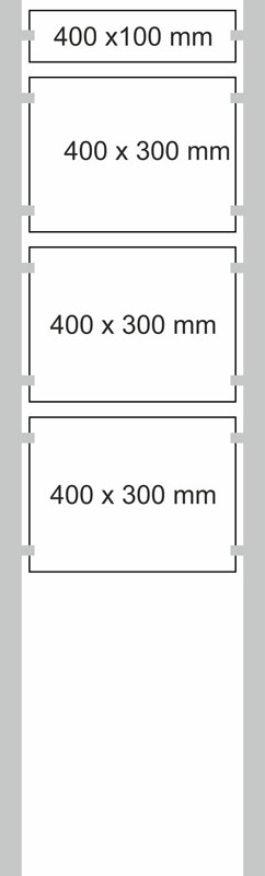 Edelstahl-Schildständer - Typ HGH-Dibond-4030