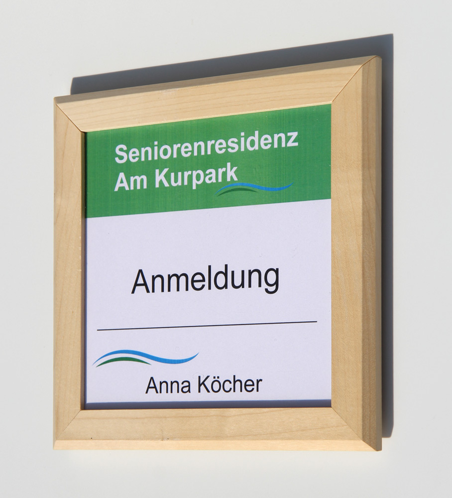 Türschild WoodSign-Ahorn - 174 x 174 mm