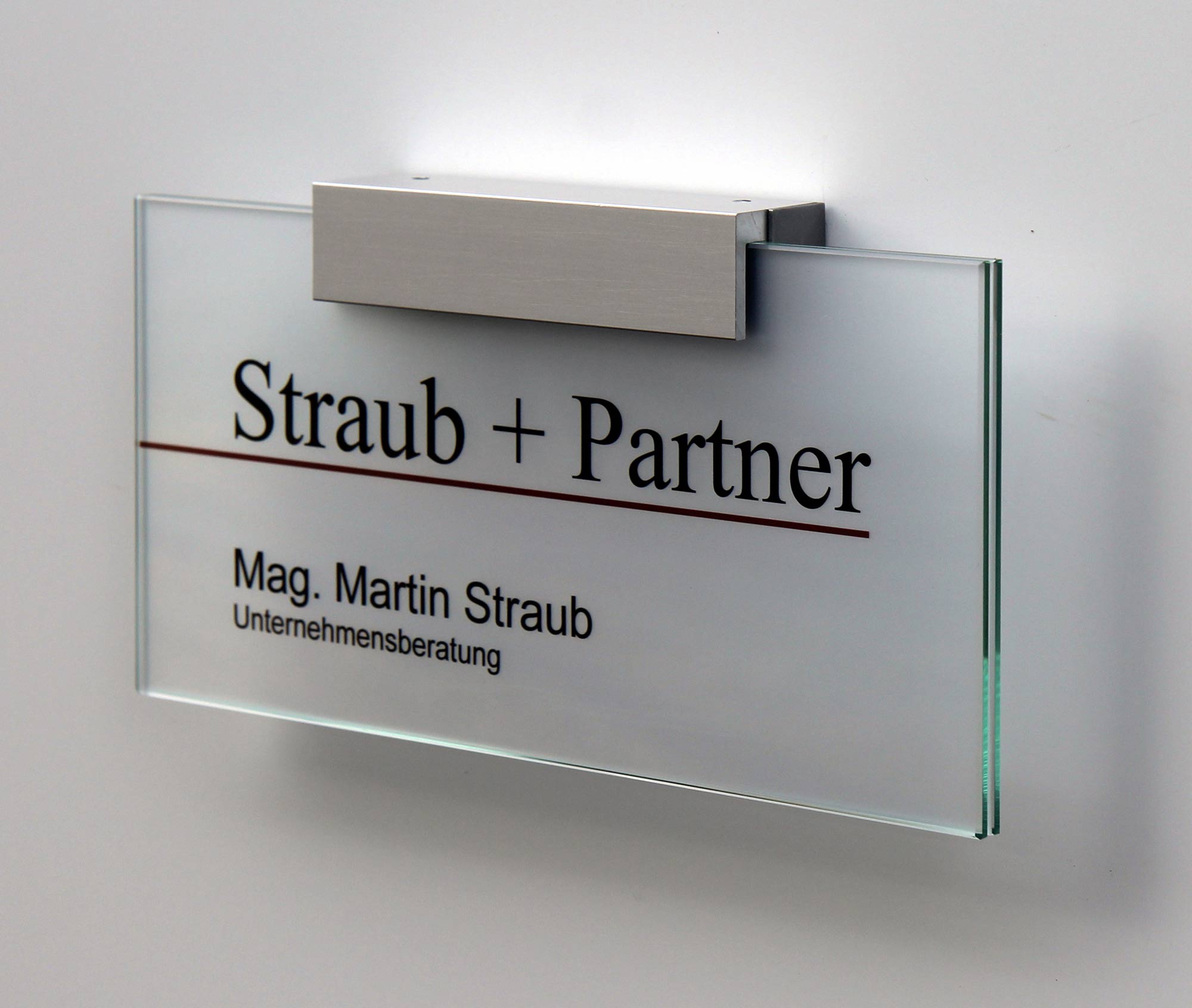 Glas-Türschild KRISTALLINO - 210 x 105 mm