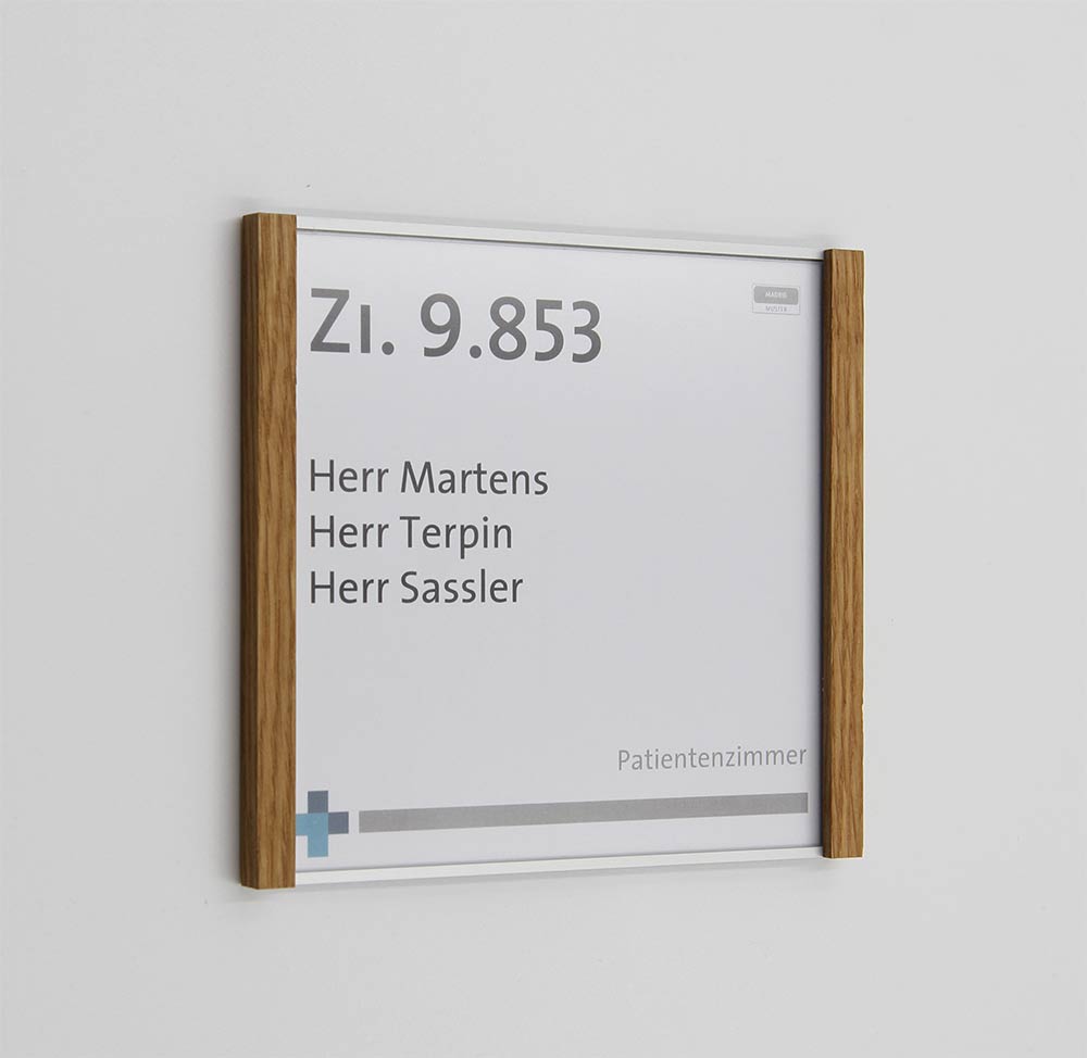 Türschild LMH Silver Line Eiche - 159,5 x 150,5 mm