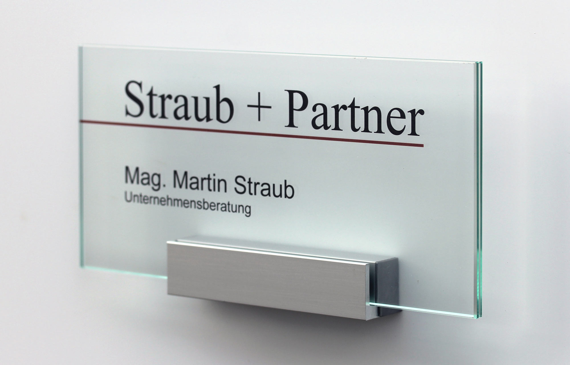 Glas-Türschild KRISTALLINO - 210 x 105 mm