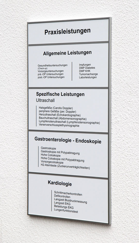 Alu-Wechselrahmen Typ Theta- - Rahmen und Einschiebe-Schilder silber eloxiert