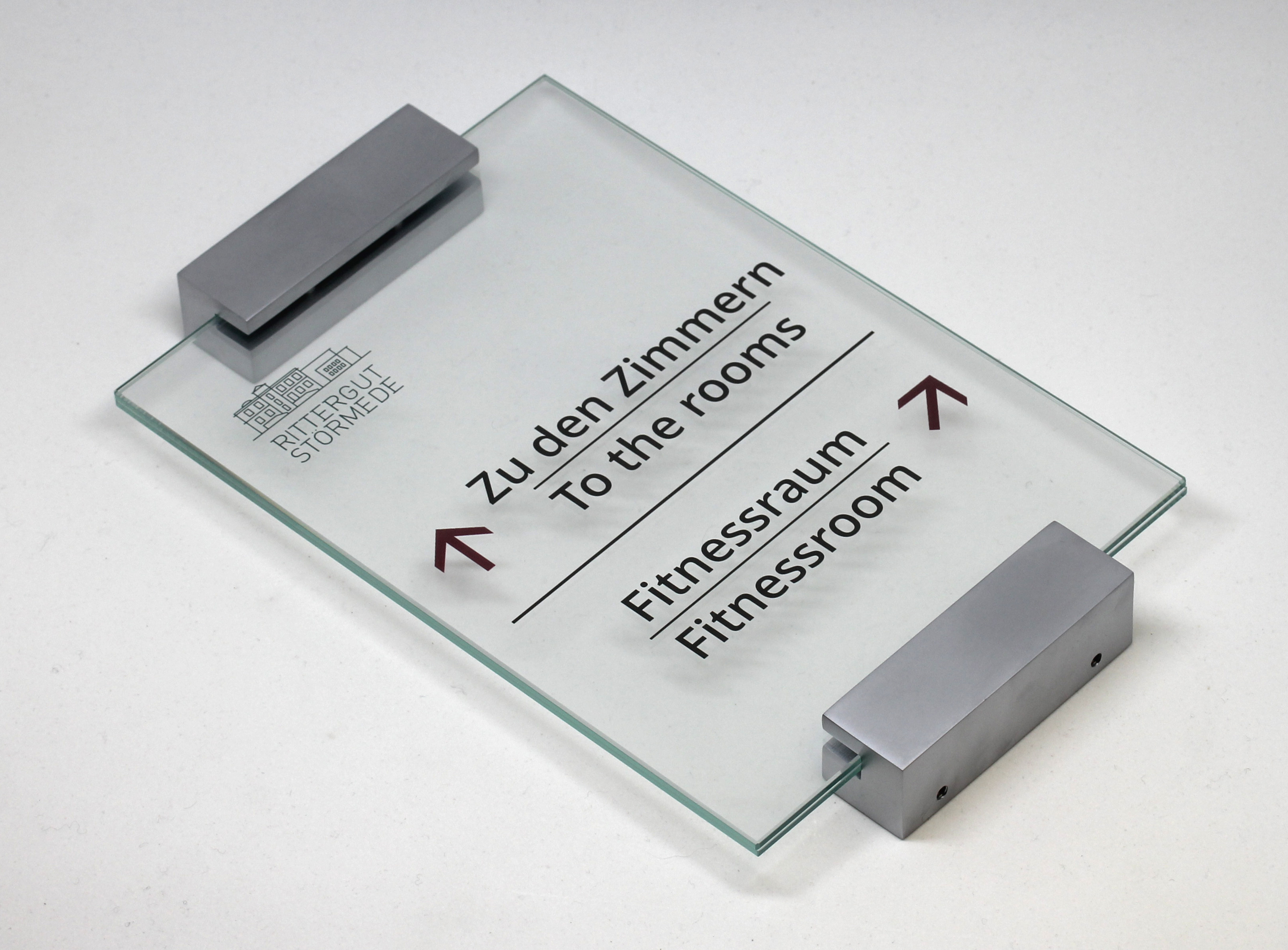 Glas-Türschild MONACO - 148 x 210 mm A5 hoch