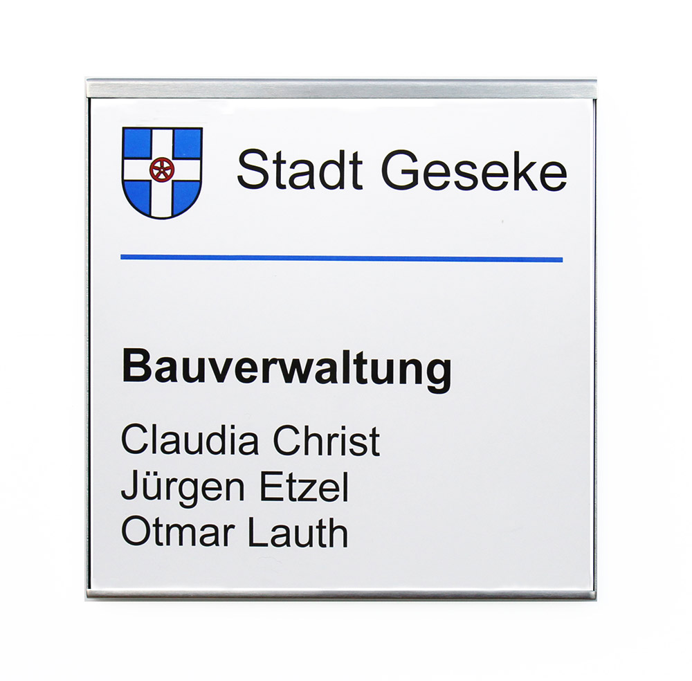 Türschild GlasFix - 150 x 150 mm (BxH)