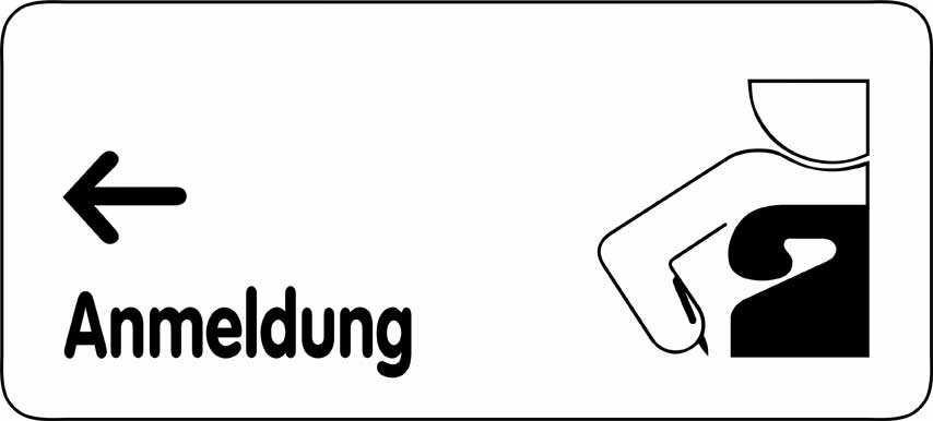Typ Delta 300 x 135 mm - Anmeldung Pfeil links