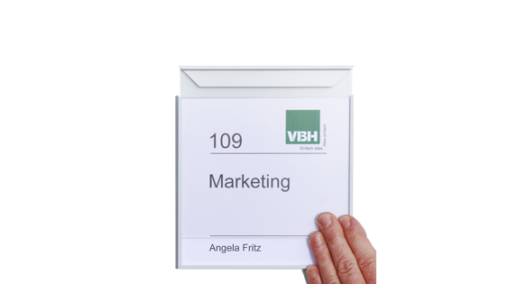 Türschild MADRID White Line - 150,5 x 150,5 mm