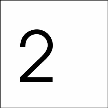 Typ Beta 125x125 mm - Ziffer 2