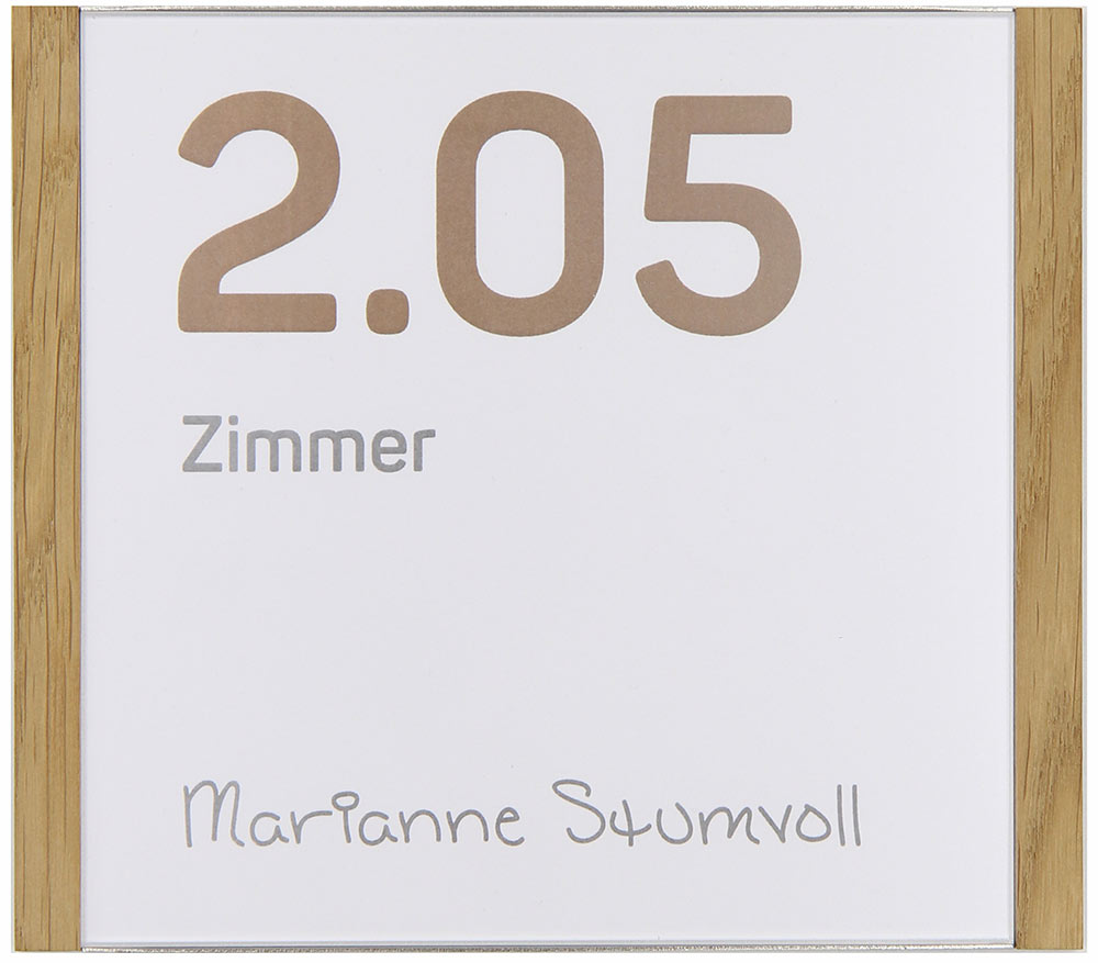 Türschild NIRO.eiche - 168 x 150,5 mm