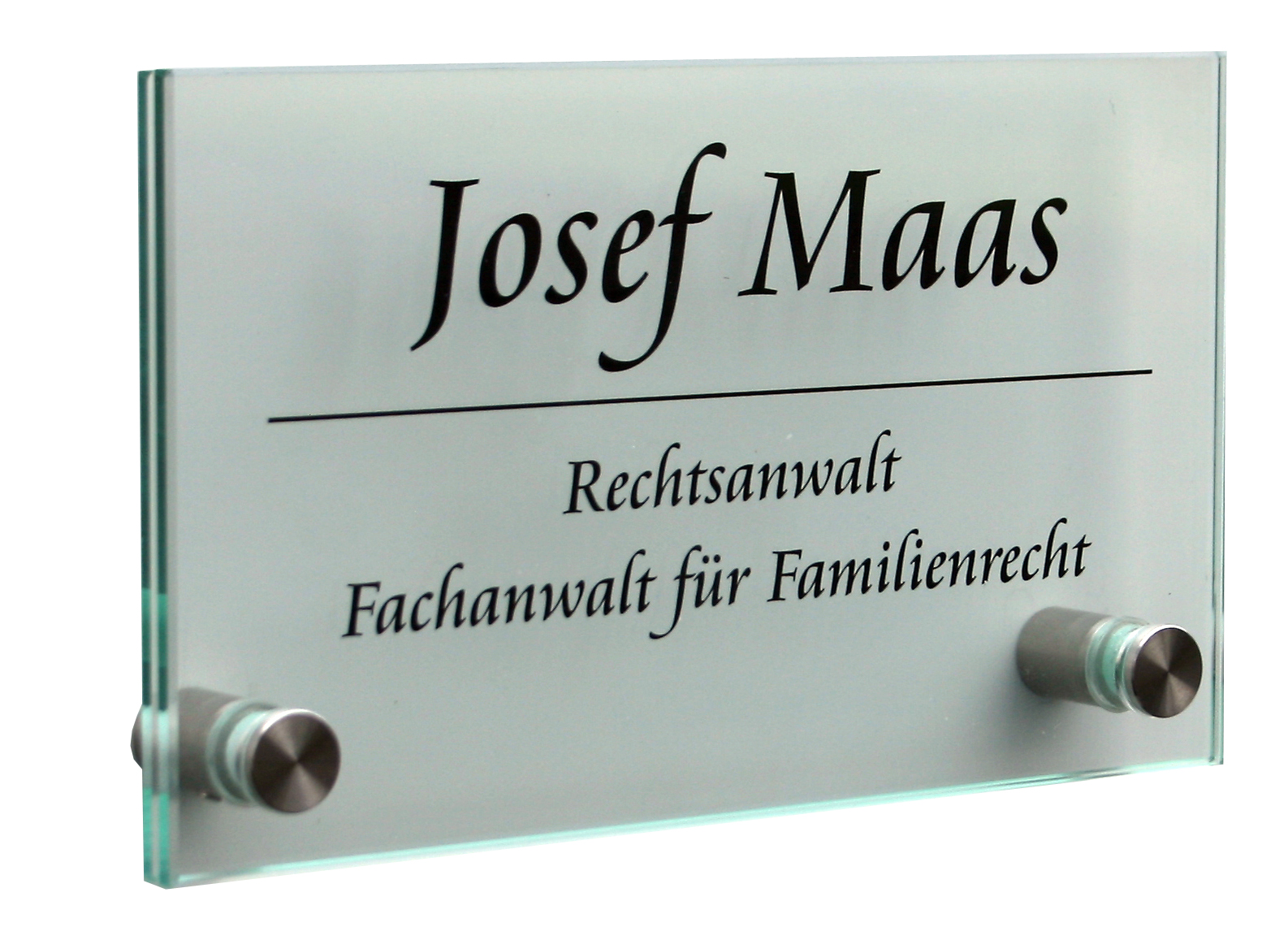 Glas-Türschild KRISTALLUM-R - 170 x 100 mm (BxH)
