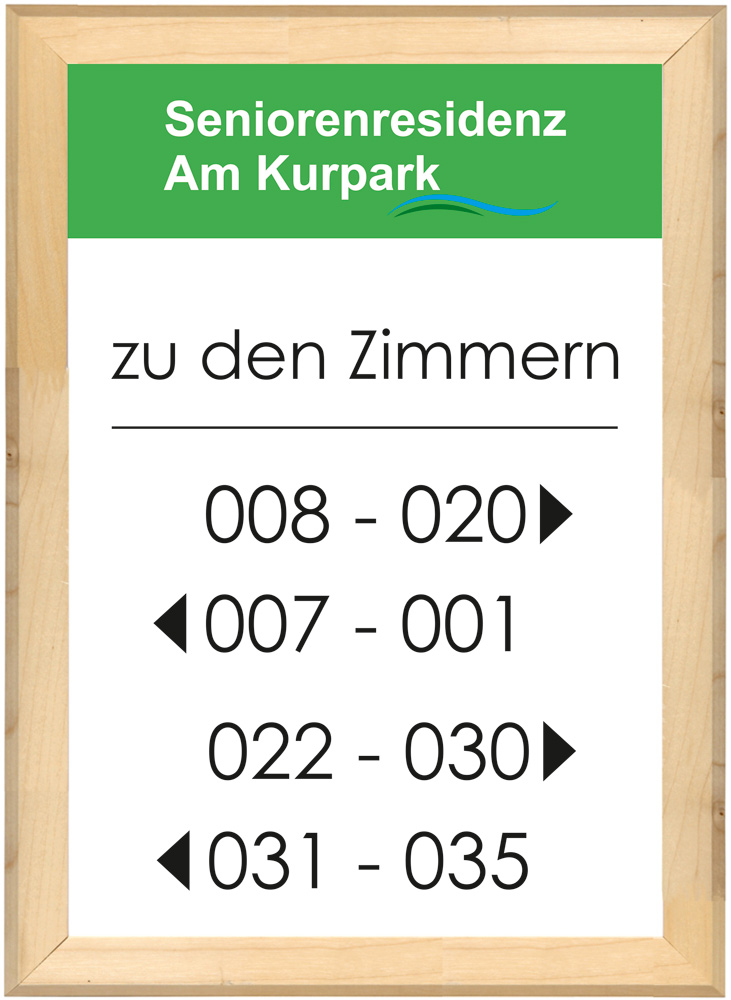 Türschild WoodSign-Ahorn - 234 x 321 mm A4 hoch