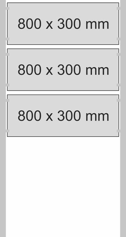 Edelstahl-Schildständer - Typ HGH-V2A-8030-3