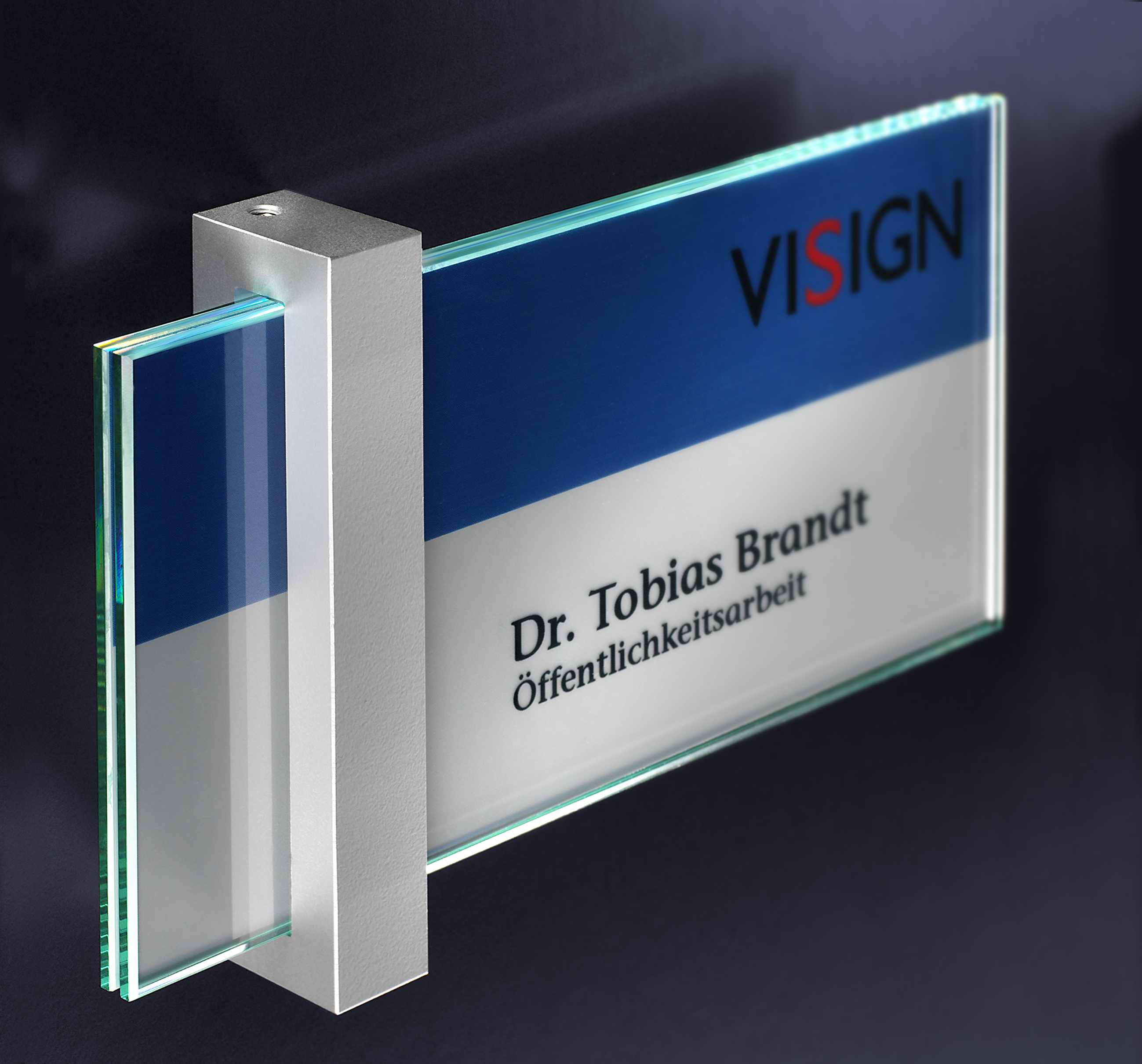 Glas-Türschild VISIGN - 200 x 211 mm A5+ (BxH)