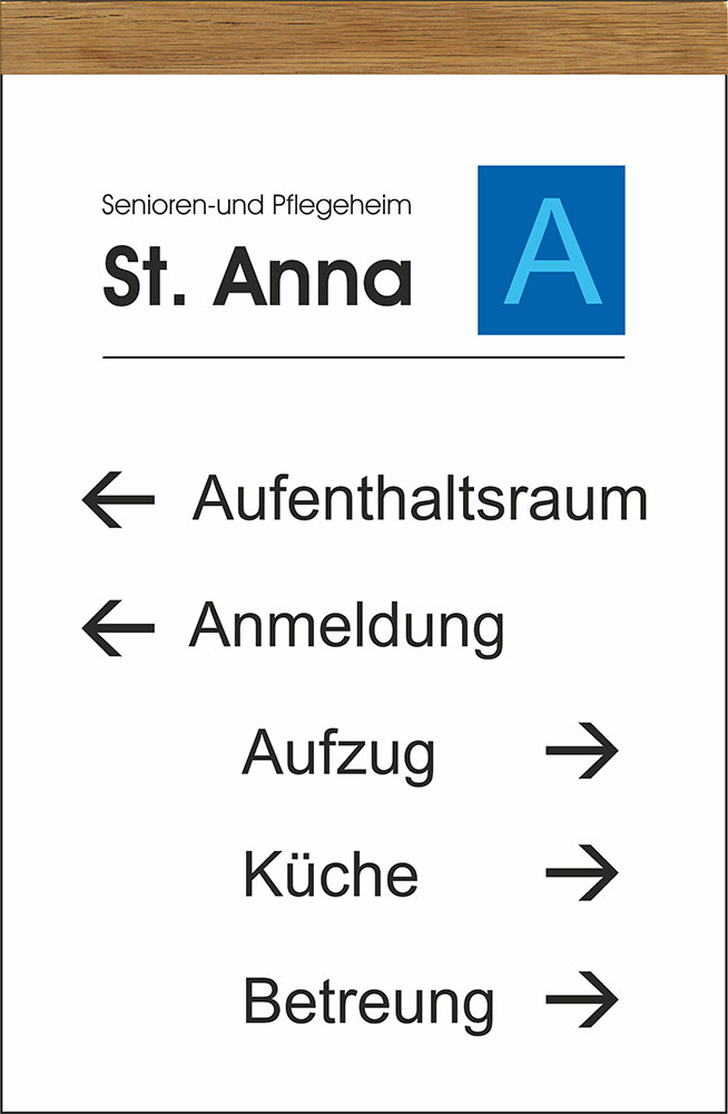 Türschild TwinHolz Eiche - 297 x 455 mm (BxH) A3 hoch