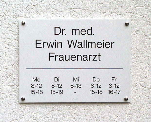 Alu-Schild Typ Alpha - 2 mm weiß pulverbeschichtet
