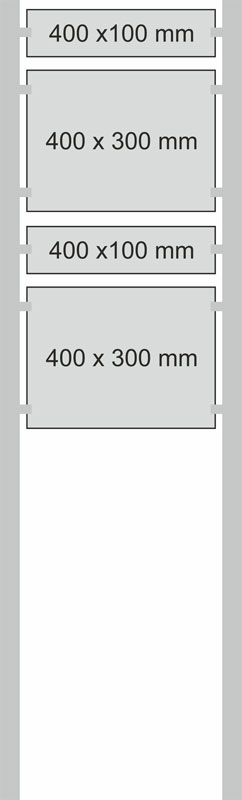 Edelstahl-Schildständer - Typ HGH-V2A-4030