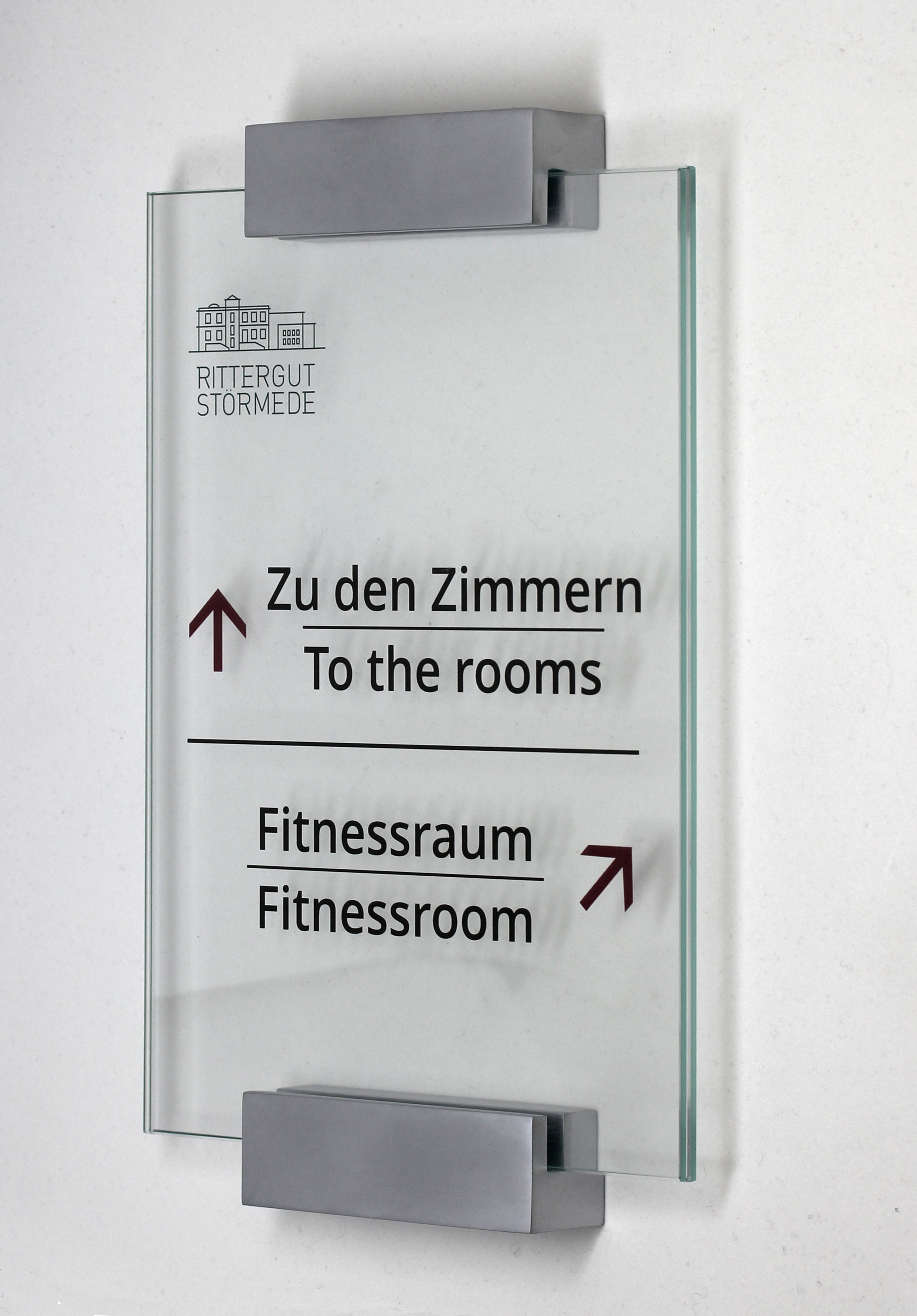 Glas-Türschild MONACO - 148 x 210 mm A5 hoch