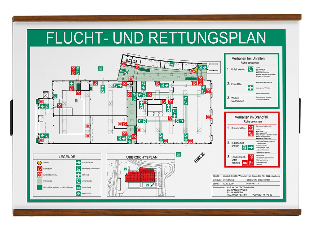 Türschild LMH OSLO Nussbaum - 420 x 309 mm (BxH) A3 quer