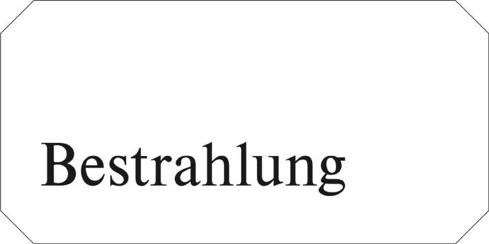 Typ Jota 250 x 125 mm - Bestrahlung