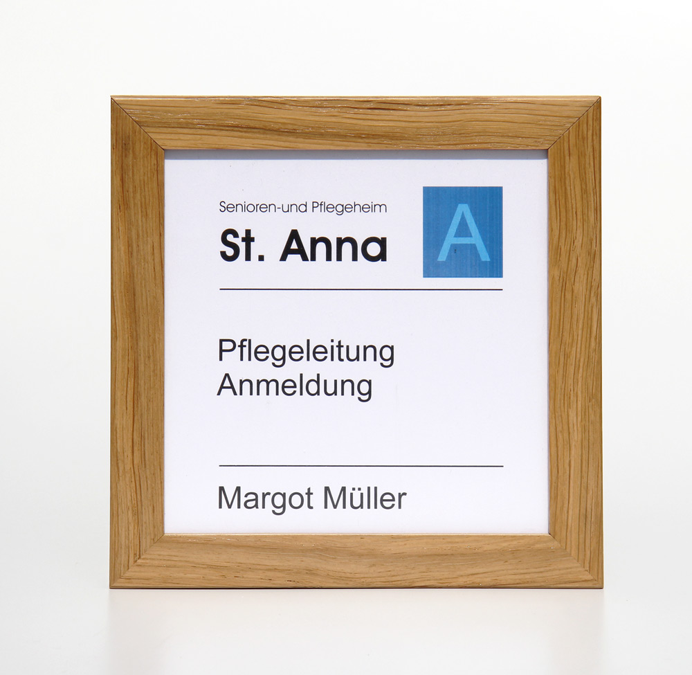 Türschild WoodSign-Eiche - 234 x 321 mm A4 hoch