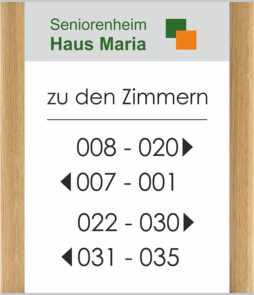 Türschild Westerwald-Eiche - 260 x 301 mm (BxH) A4 hoch