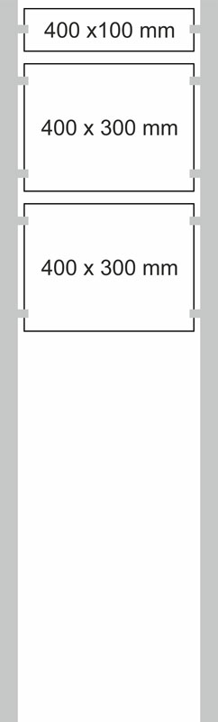 Edelstahl-Schildständer - Typ HGH-Plexi-4030