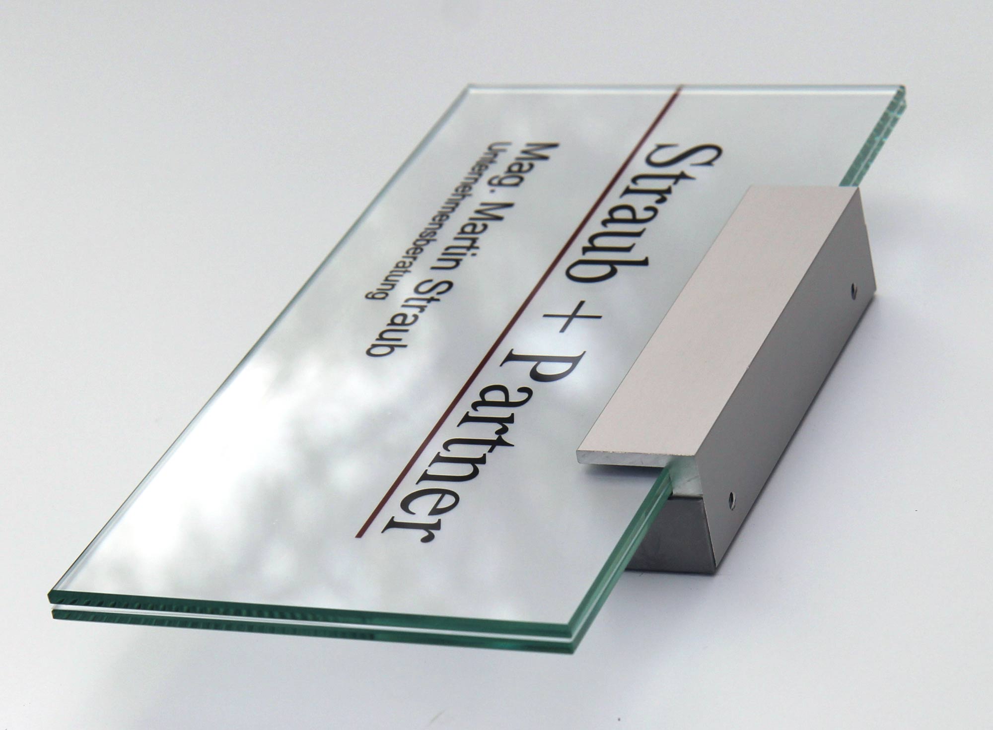 Glas-Türschild KRISTALLINO - 210 x 105 mm