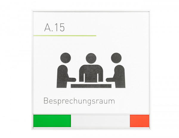 Türschild FORMO.flach - - Frei / Besetzt-Anzeige - 152 x 152 mm