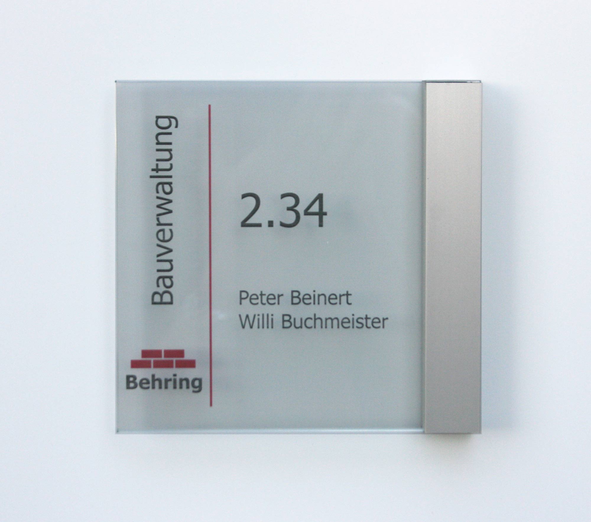 Glas-Türschild KRISTALLINO - 149 x 149 mm-Frei-Besetzt-Anzeige