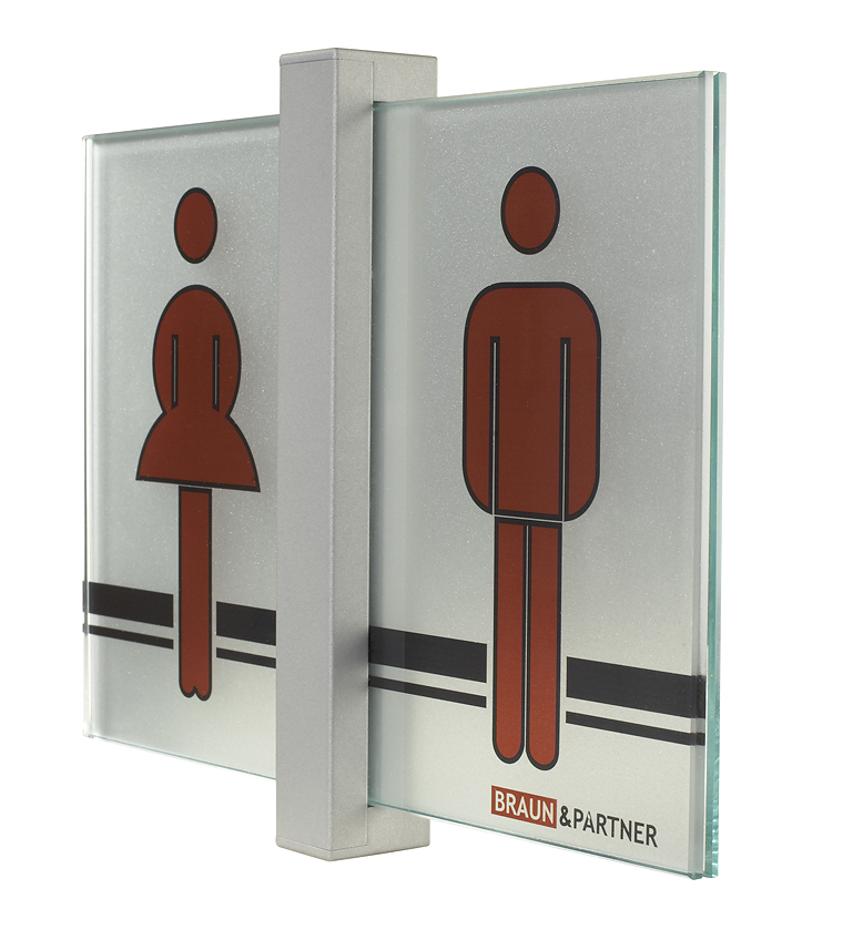 Glas-Türschild TORINO - 148 x 105 mm A6 quer (BxH)