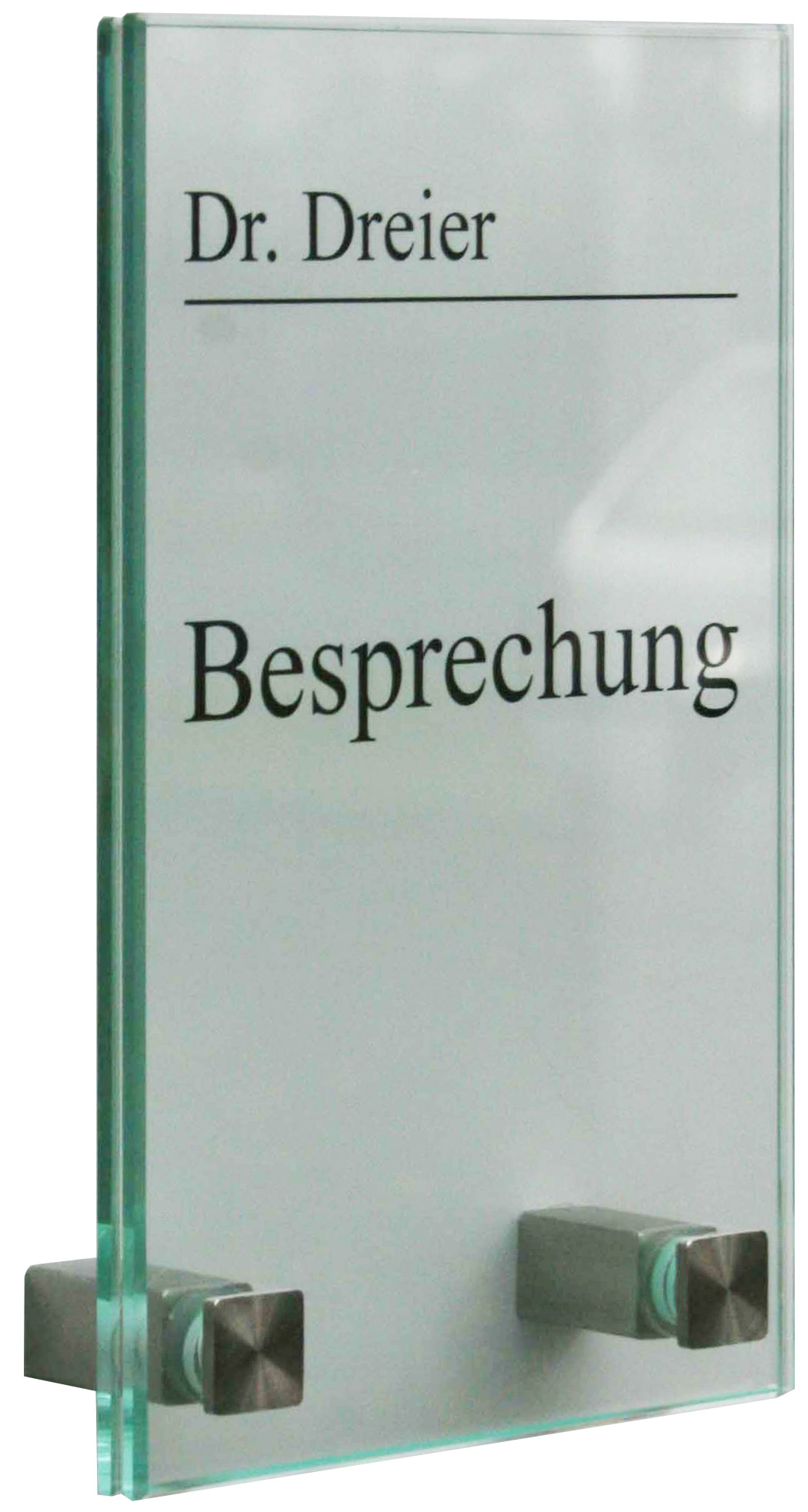 Glas-Türschild INOFIX-Q - 100 x 170 mm (BxH)