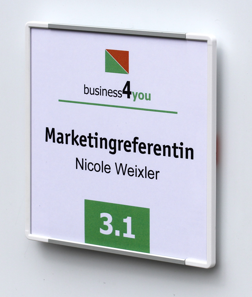 Türschild SignCode Color - 105 x 105 mm (hoch oder quer)