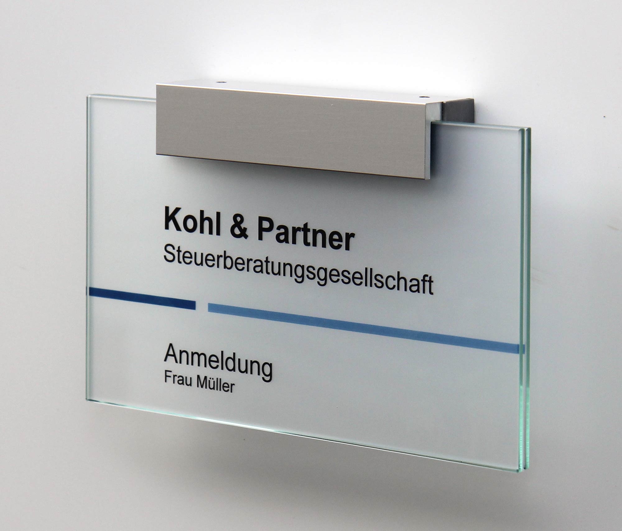 Glas-Türschild KRISTALLINO - 170 x 105 mm