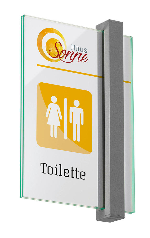 Glas-Türschild TORINO - 148 x 210 mm A5 hoch (BxH)