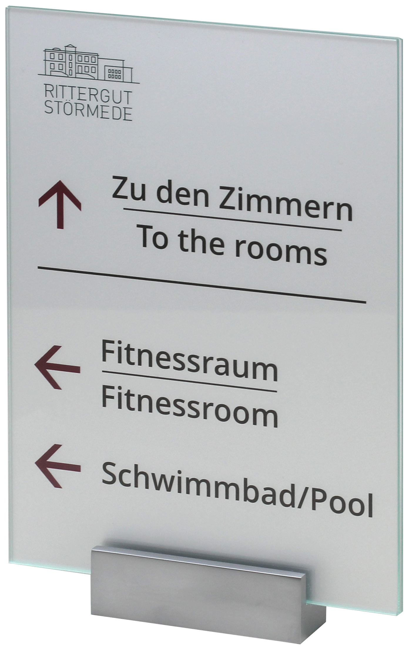 Glas-Türschild MONACO - 148 x 210 mm A5 hoch
