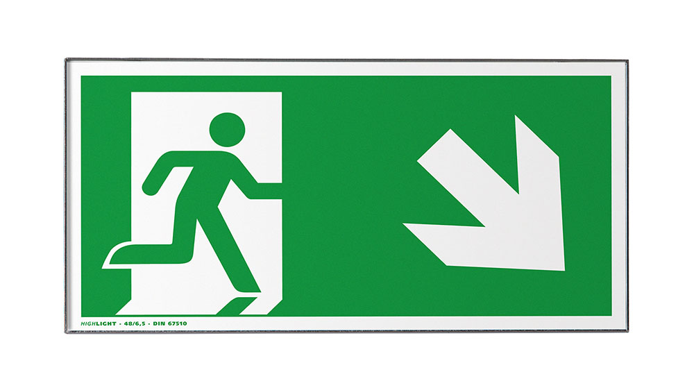 Türschild / Fluchtwegweiser RIO - 299 x 149,5 mm