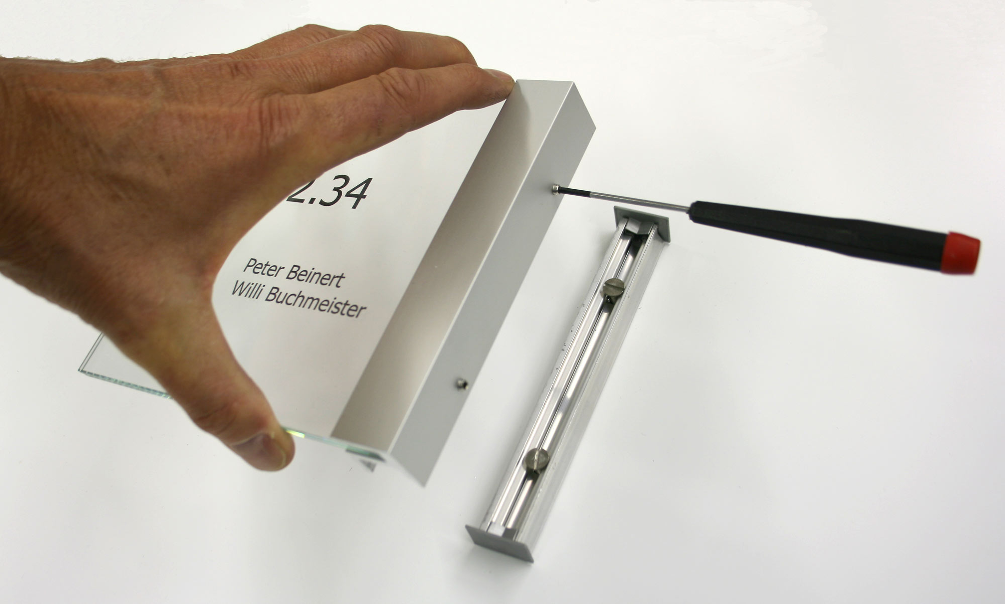 Glas-Türschild KRISTALLINO - 210 x 105 mm