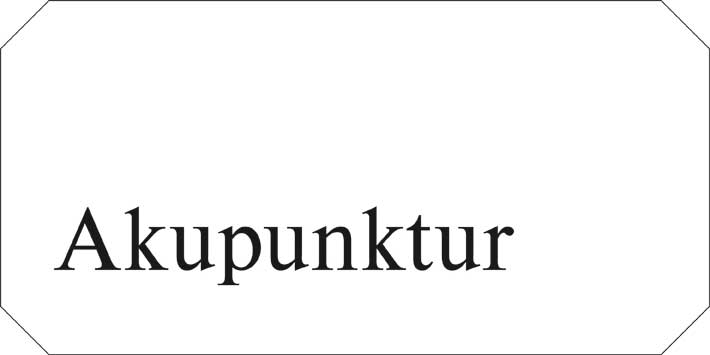 Typ Jota 250 x 125 mm - Akupunktur