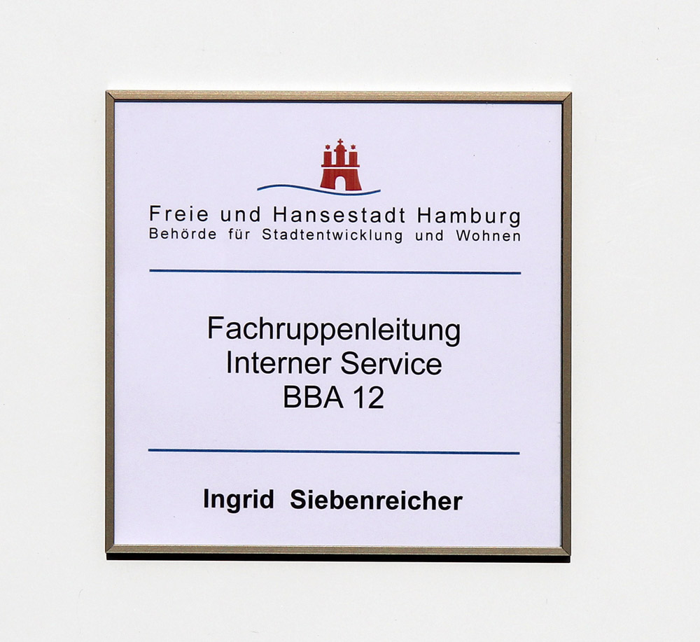 Türschild MADRID Bronze Line - 150,5 x 150,5 mm