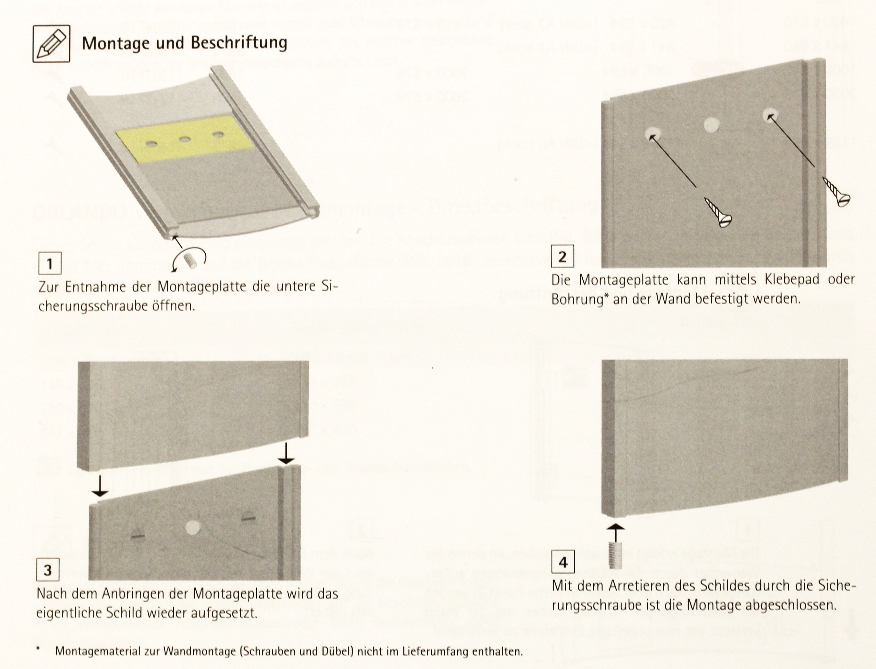 Türschild ORLANDO - 148 x 148 mm