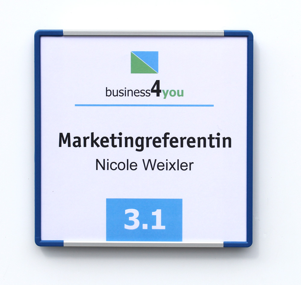 Türschild SignCode Color - 148 x 148 mm (hoch oder quer)
