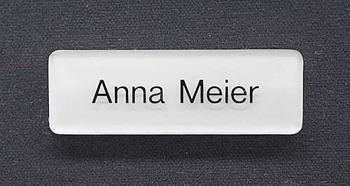 Namensschild Achteck-Elegant - 75 x 25 mm