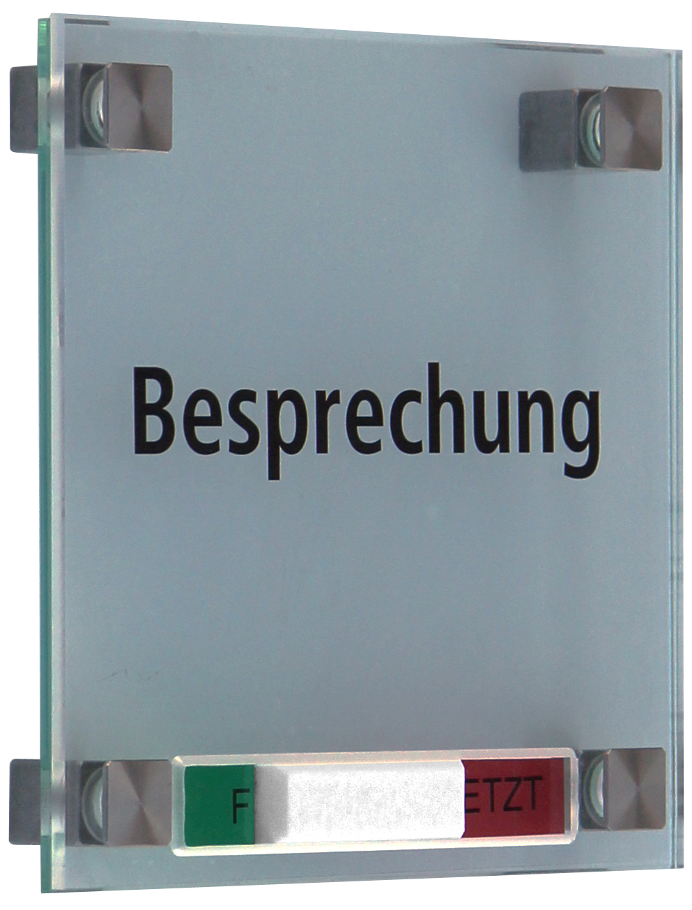 Glas-Türschild INOFIX-Q - Frei-Besetzt - 150 x 150 mm