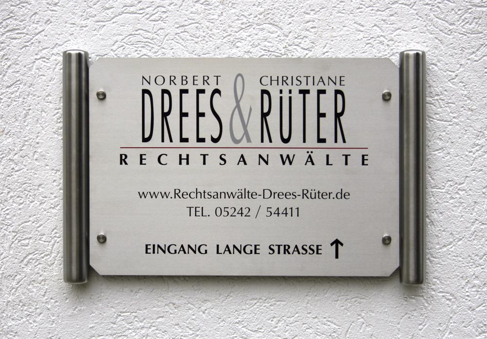 Achteck Edelstahl-Schild 2 mm Typ Okto-ESR - auf Edelstahl-Konstruktion
