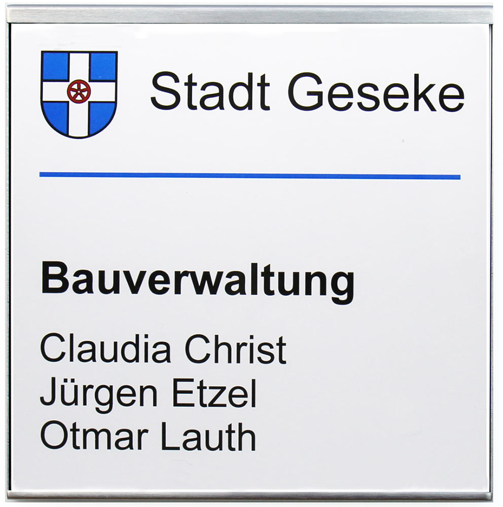 Türschild GlasFix - 150 x 150 mm (BxH)