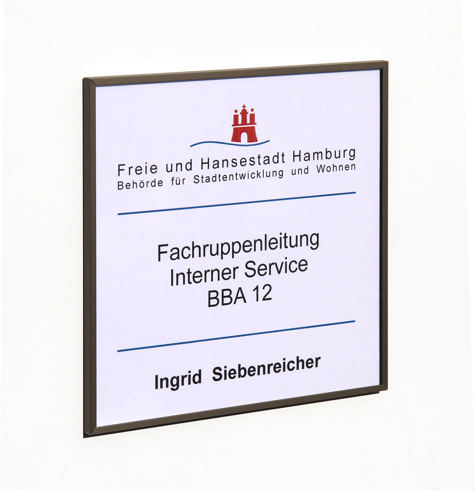 Türschild MADRID Bronze Line - 150,5 x 150,5 mm