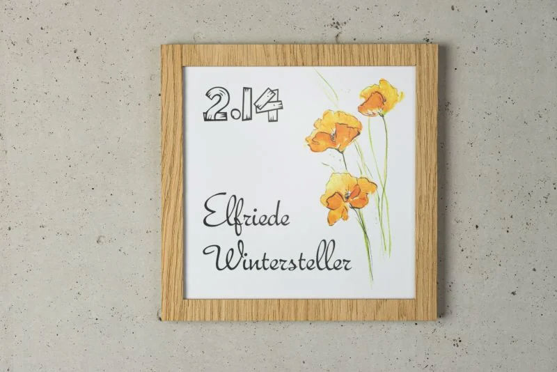 Türschild Wood.eiche Einschub - 152 x 152 mm
