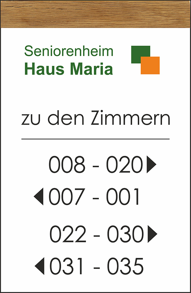 Türschild TwinHolz Eiche - 210 x 322 mm (BxH) A4 hoch