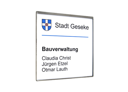 Türschild GlasFix - 150 x 150 mm (BxH)