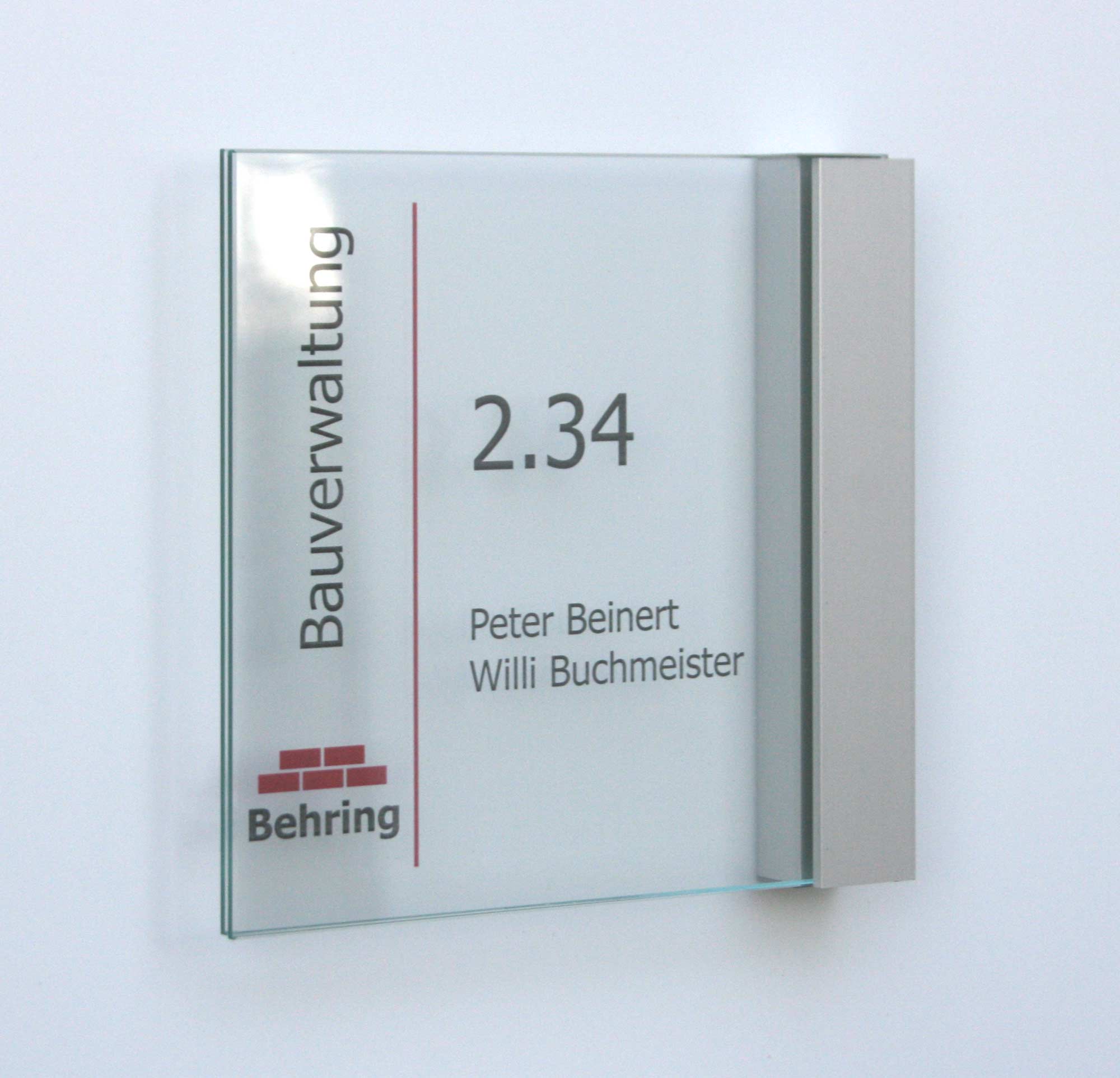 Glas-Türschild KRISTALLINO - 149 x 149 mm-Frei-Besetzt-Anzeige