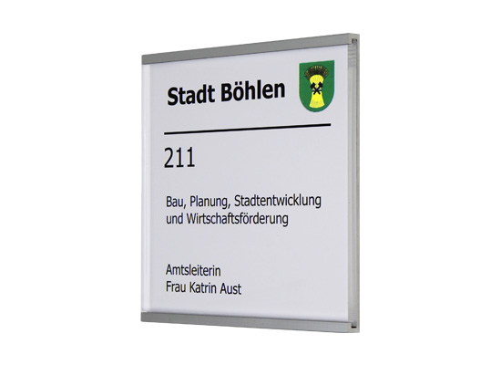 Türschild SlideFix Silber